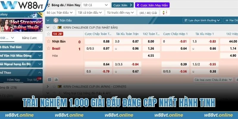 Trải nghiệm hơn 1.000 giải đấu đẳng cấp nhất hành tinh